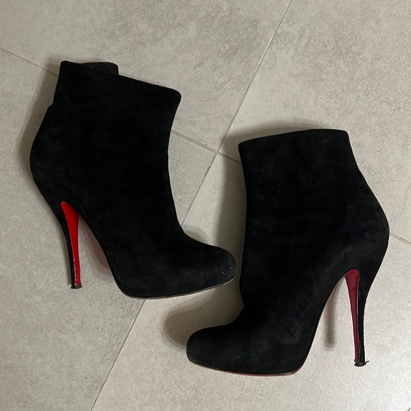 Christian louboutin feticha wedge booties